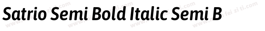 Satrio Semi Bold Italic Semi Bold I字体转换